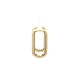 10K Gold Elongated Huggies Earrings