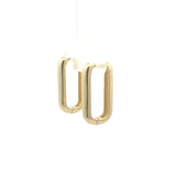 10K Gold Elongated Huggies Earrings