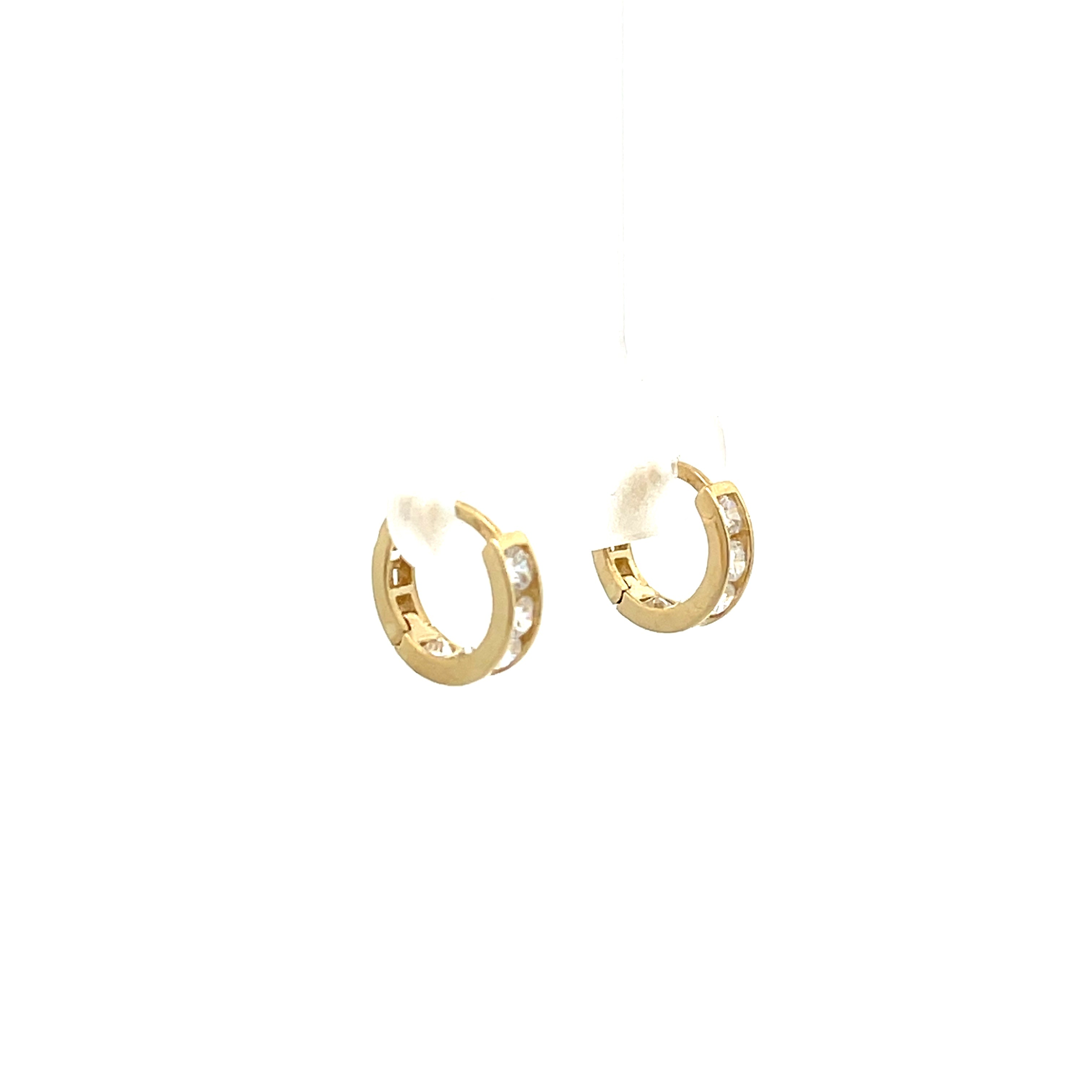 Baby CZ Huggies Earrings 10K Gold
