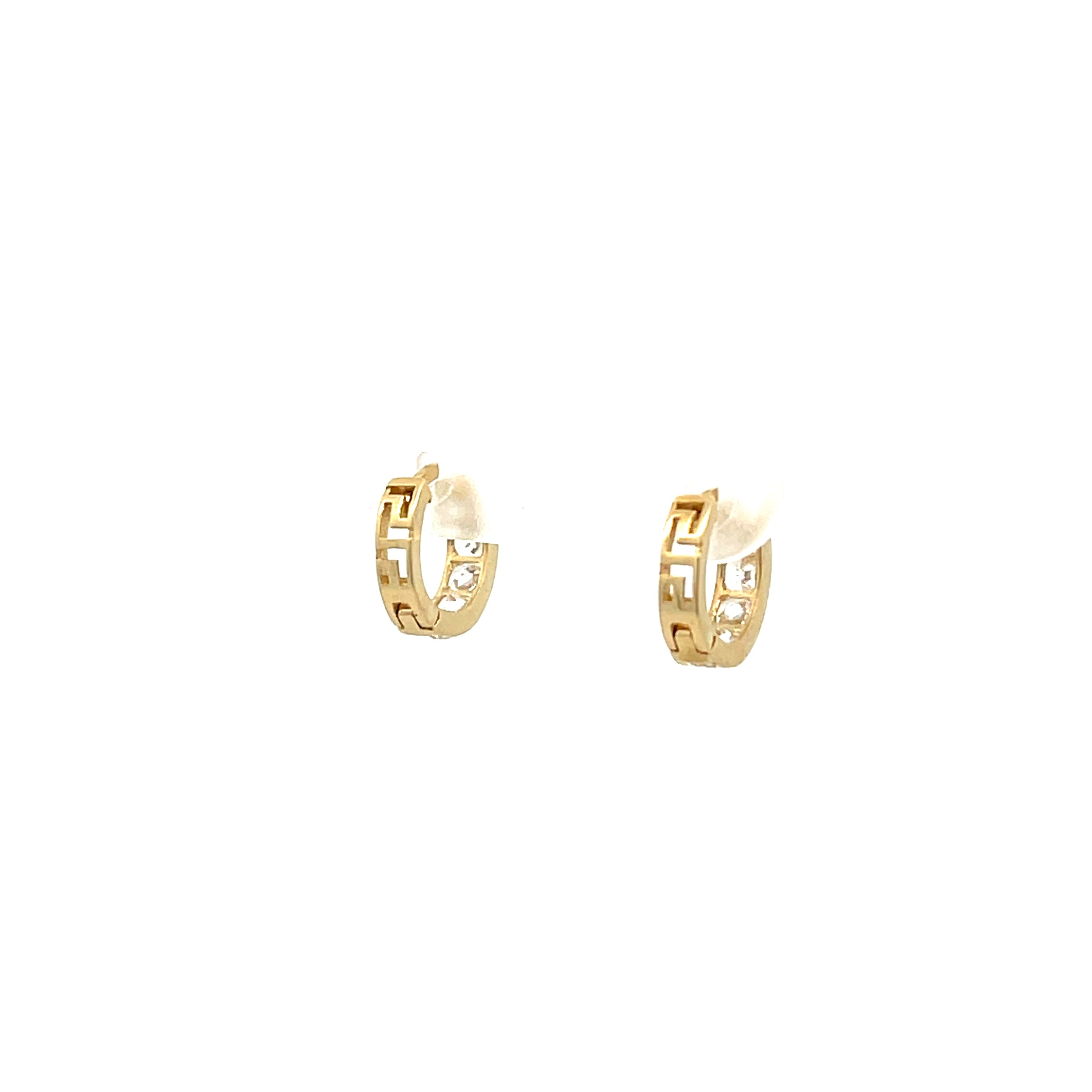 Baby CZ Huggies Earrings 10K Gold