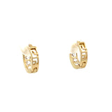 Baby CZ Huggies Earrings 10K Gold