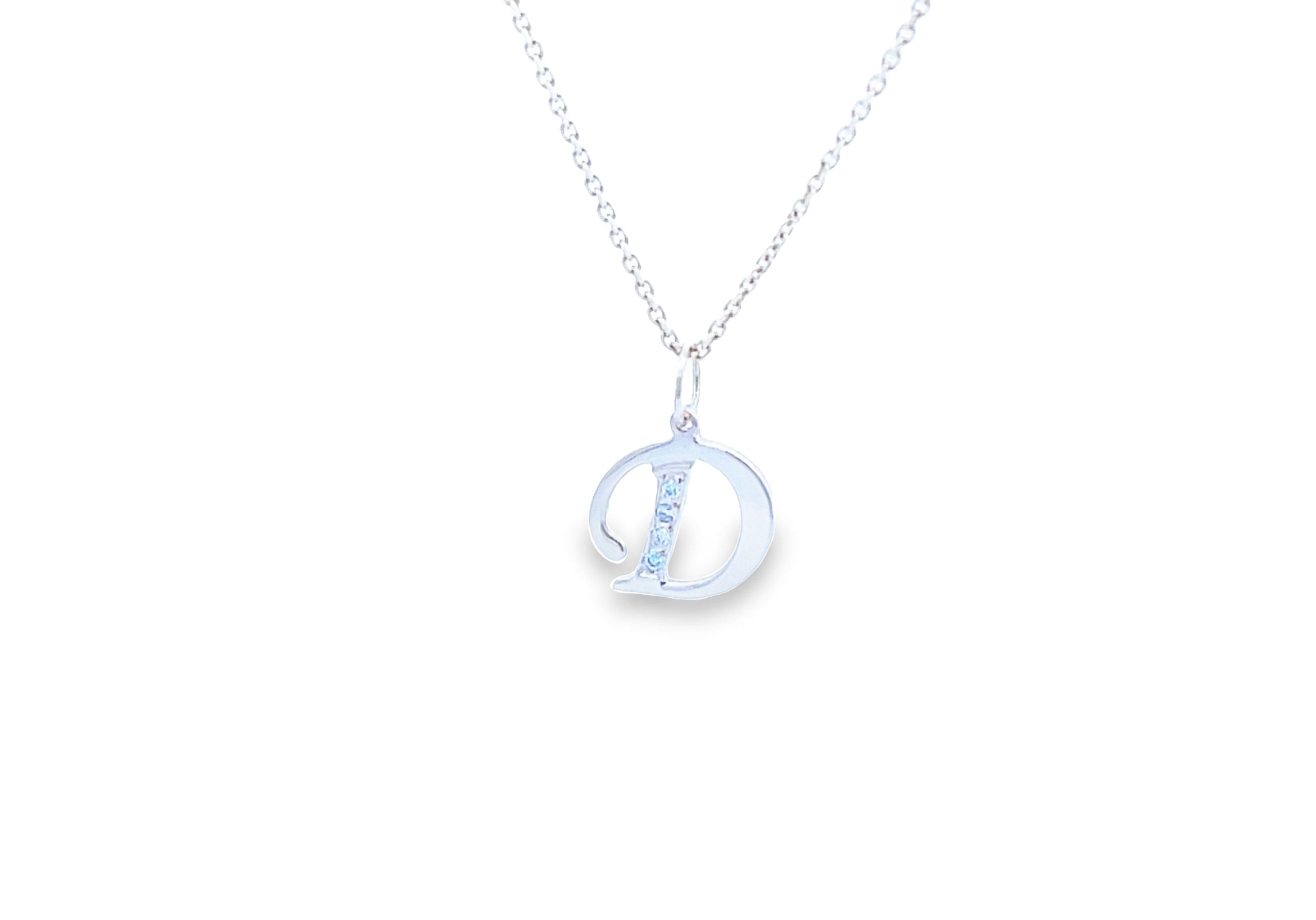 Diamond Initial Gold Necklace