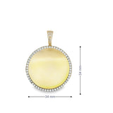 10K Gold Memory Pendant Zirconia Large