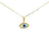 Evil Eye Shape Mother Of Pearl Pendant Gold
