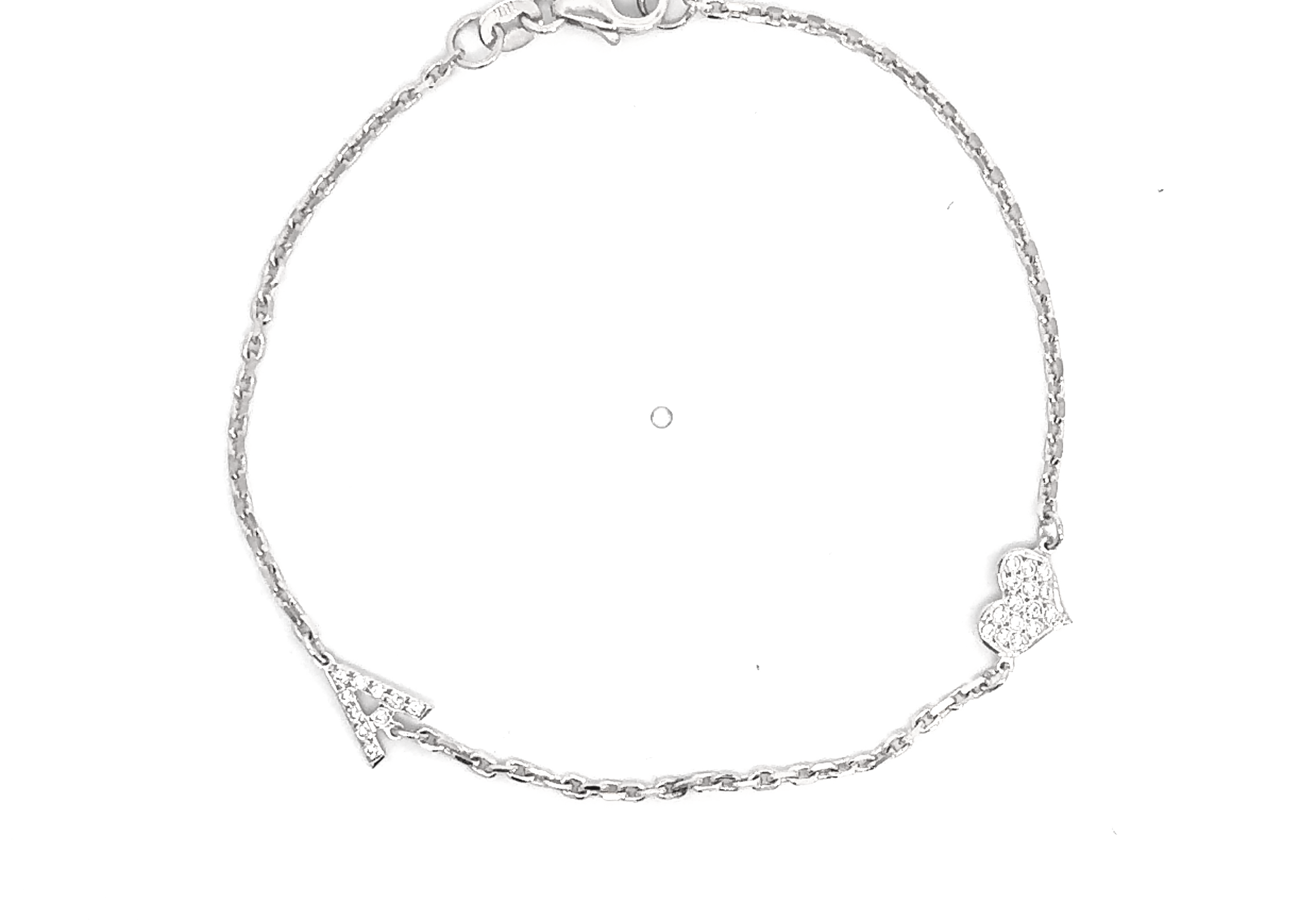 Custom Gold And Diamond Initial Bracelet