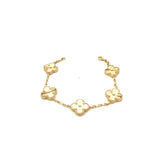 18k Gold Large 5 Clover Bracelet