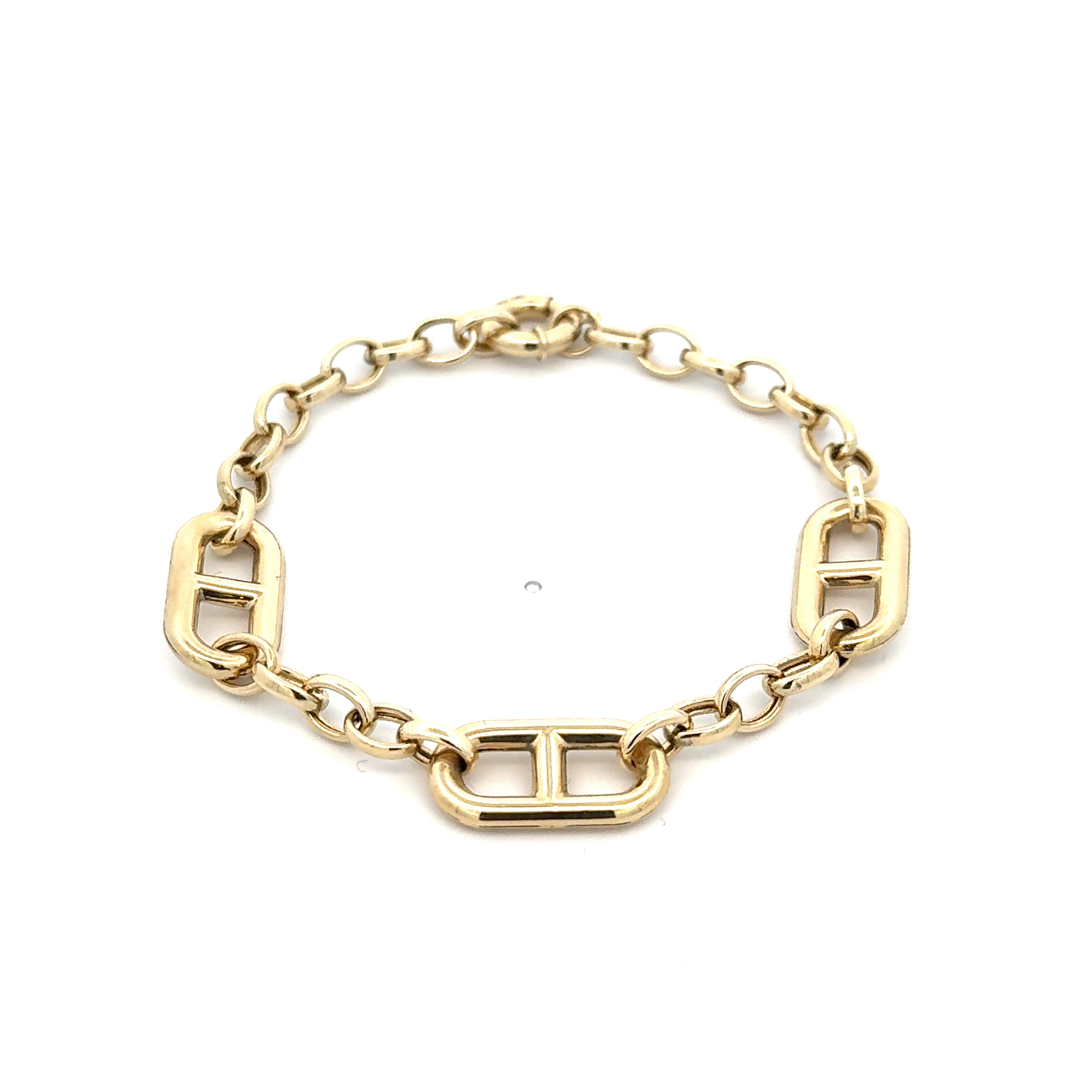 Ladies Mariner Large Link Bracelet Gold 10k