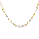 10K Tree Color Gold Puff Gucci Chain 6mm