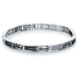 Black Cable & White Carbon Bracelet