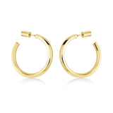 30MM HEXAGON POST-HOOP EARRINGS