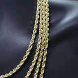 5MM 10K Diamond Cut Rope Chain