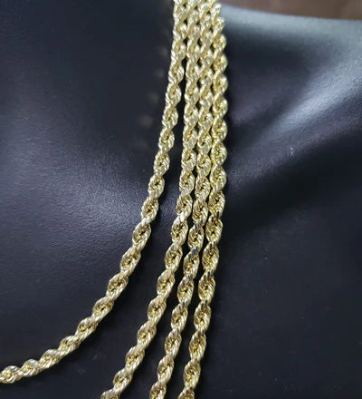 5MM 10K Diamond Cut Rope Chain