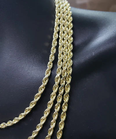 5MM 10K Diamond Cut Rope Chain