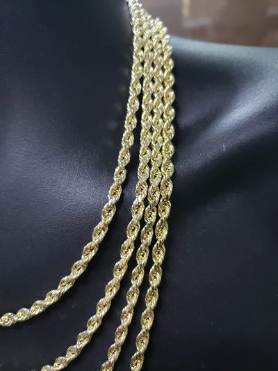 5MM 10K Diamond Cut Rope Chain
