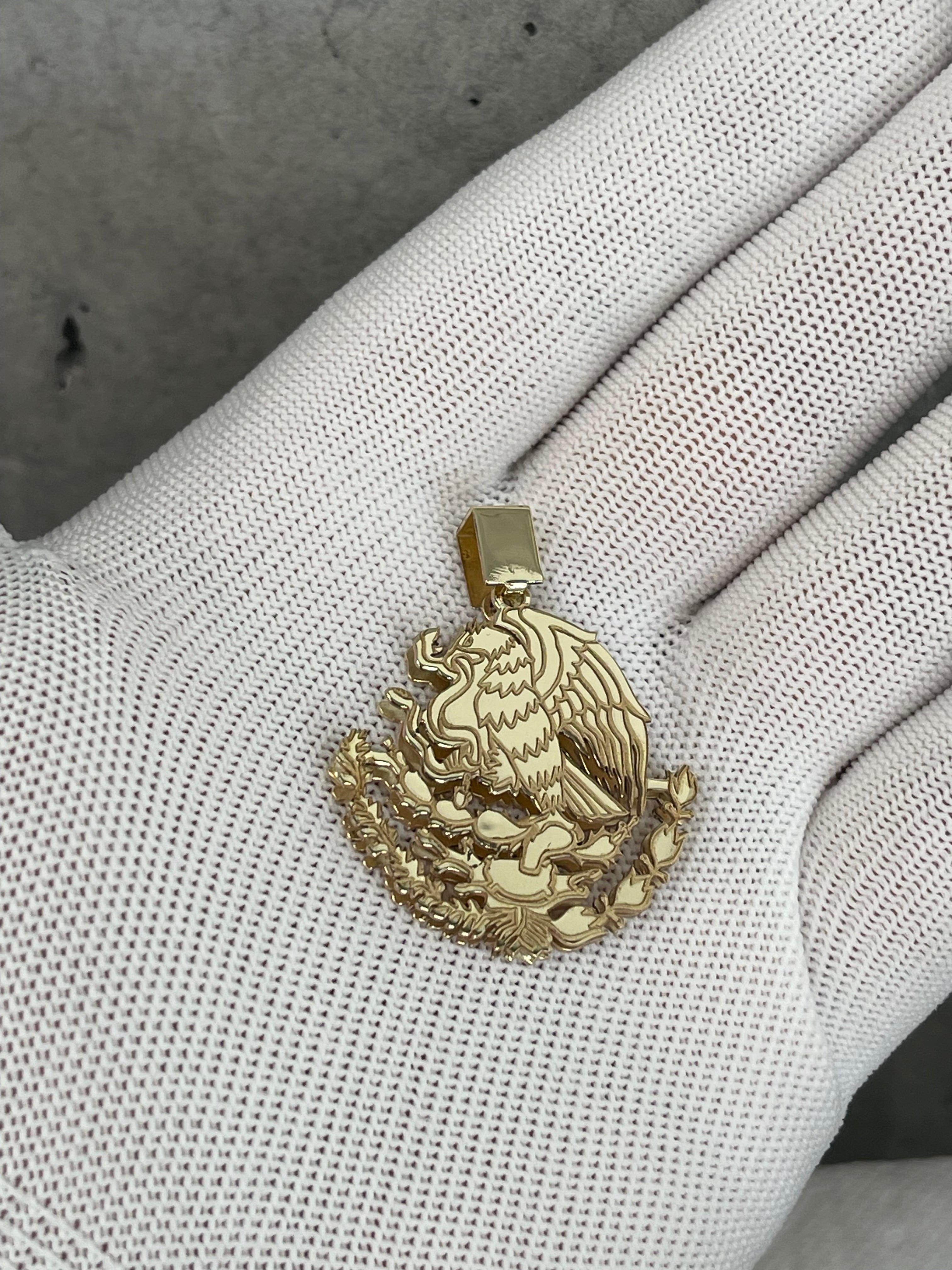 Mexican Coat of Arms 10k Gold Pendant