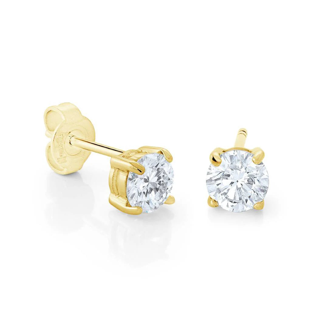 6MM-WHITE-CZ STUD EARRINGS