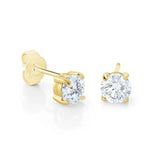 6MM-WHITE-CZ STUD EARRINGS