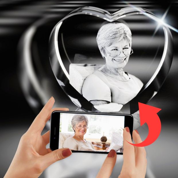 3D Crystal Medium Heart 10x9cm 1 to 2 people