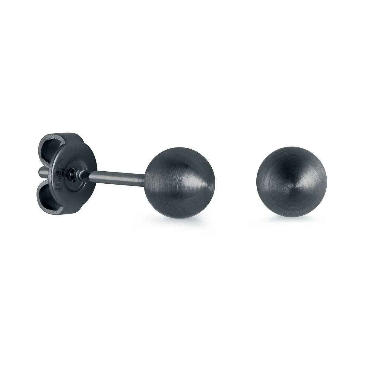6MM BRUSHED BALL-STUD EARRING