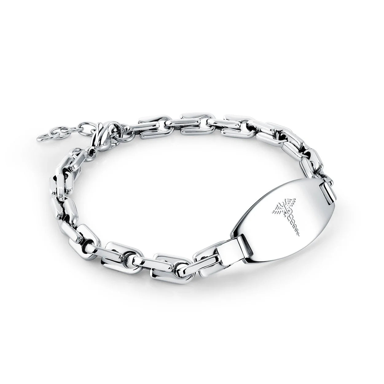 GOLD-IPS.STEEL MEDIC-ALERT 5MM-ZIPPER-LINK 7+1"-BRACELET