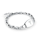 GOLD-IPS.STEEL MEDIC-ALERT 5MM-ZIPPER-LINK 7+1"-BRACELET