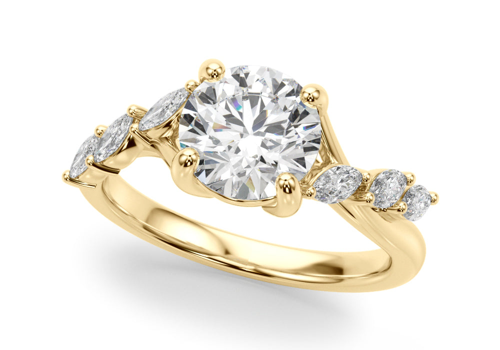 Round Brilliant Shape Diamond Engagement Ring- Marki