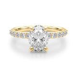 Oval Shape Diamond Engagement Ring- Omega