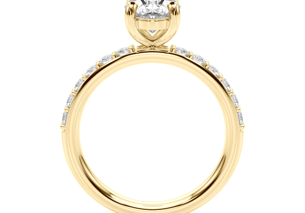 Oval Shape Diamond Engagement Ring- Omega