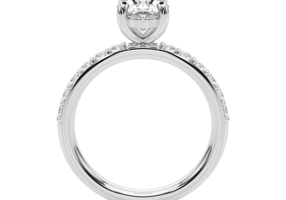 Oval Shape Diamond Engagement Ring- Omega