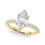 Marquise Shape Diamond Engagement Ring- Omega