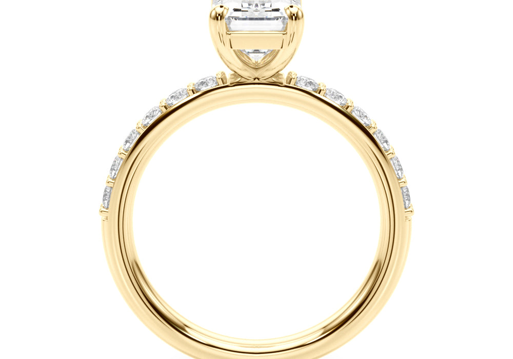 Emerald Shape Diamond Engagement Ring- Omega