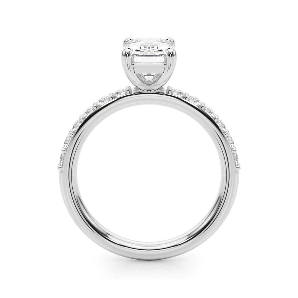 Emerald Shape Diamond Engagement Ring- Omega