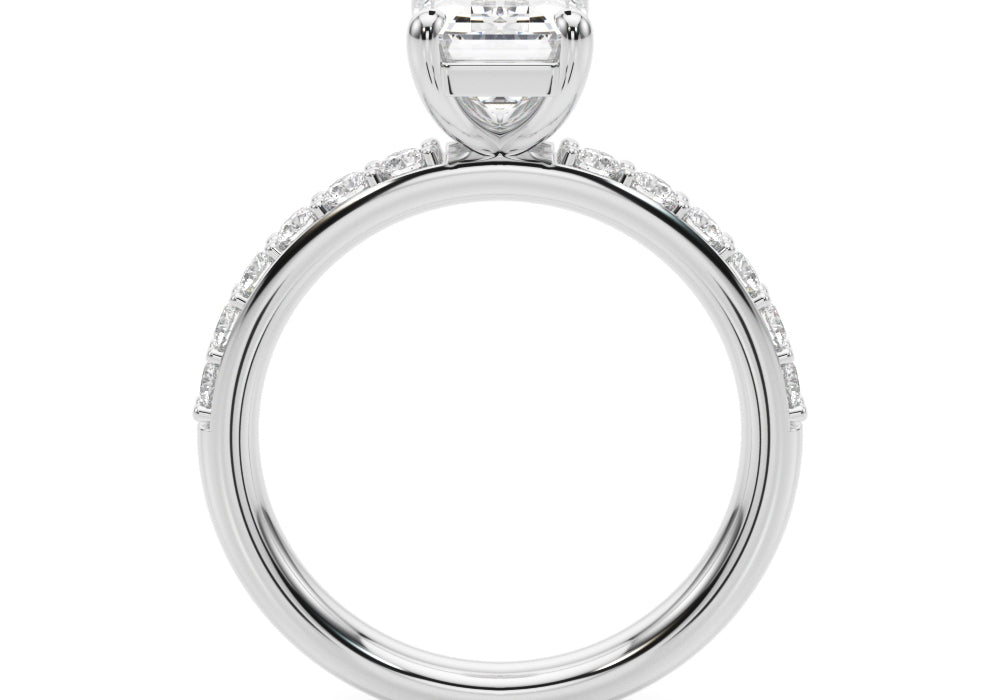 Emerald Shape Diamond Engagement Ring- Omega