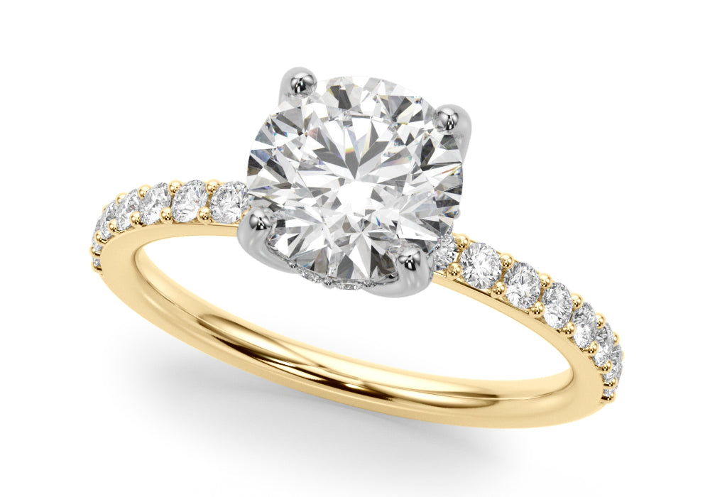 Round Brilliant Shape Diamond Engagement Ring- Omega