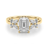 Emerald Cut Shape Diamond Engagement Ring- Marki