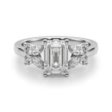 Emerald Cut Shape Diamond Engagement Ring- Marki