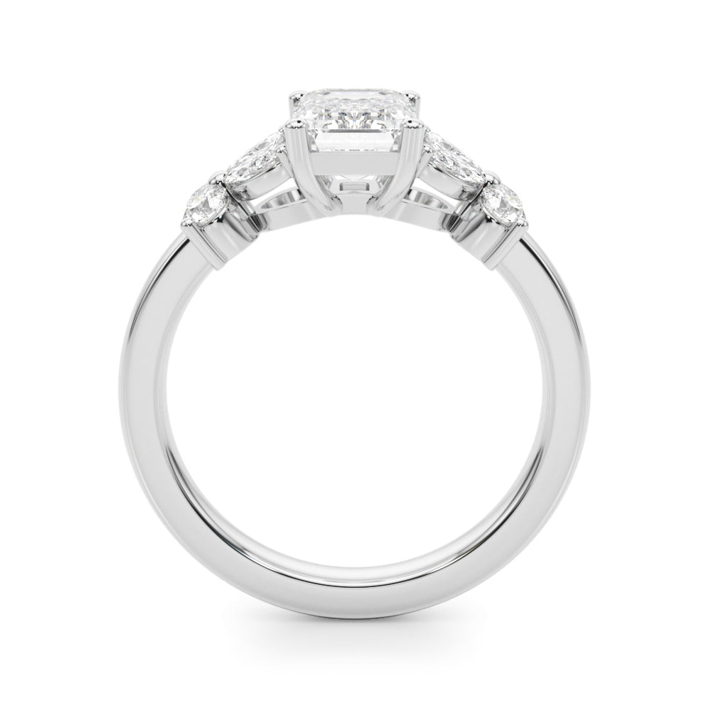 Emerald Cut Shape Diamond Engagement Ring- Marki