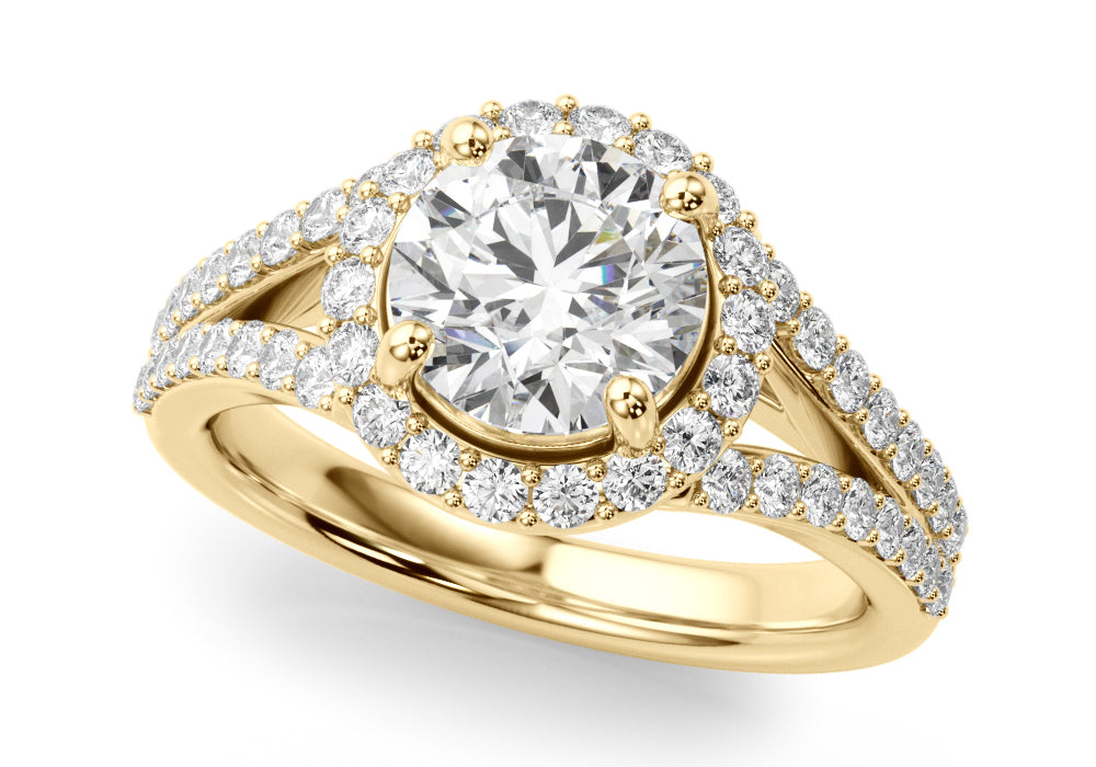Round Brilliant Cut Engagement Ring- Maya