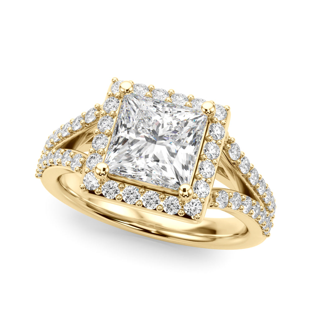 Square Cut Engagement Ring- Maya
