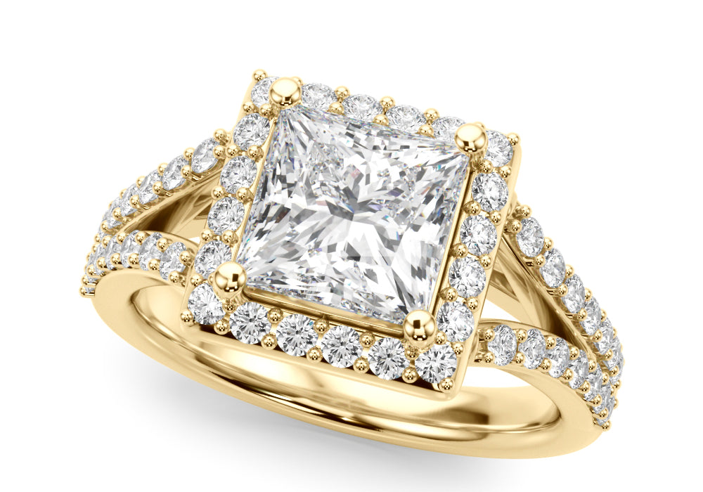 Square Cut Engagement Ring- Maya