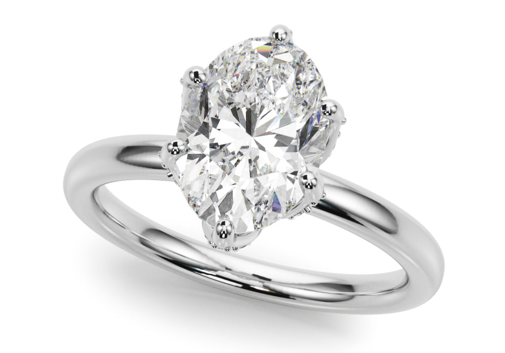 Oval Shape Diamond Engagement Ring - Fiora