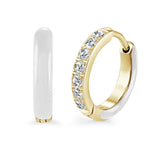 Eternity Enamel Hoop Earrings