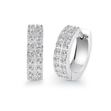 Double Row Huggies Earrings