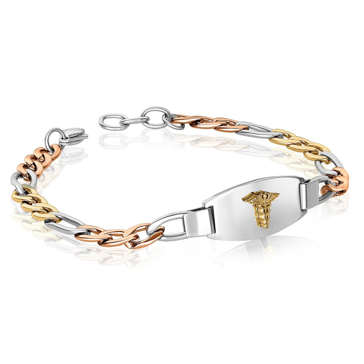 Medical Bracelet Figaro Link Men