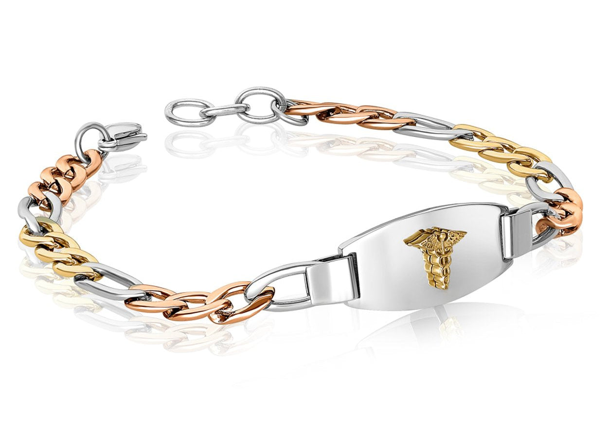 Medical Bracelet Figaro Link Men