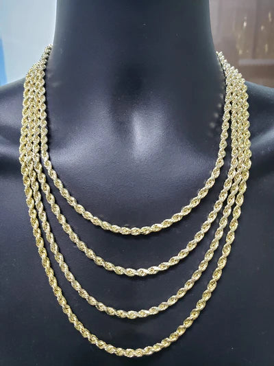 5MM 10K Diamond Cut Rope Chain