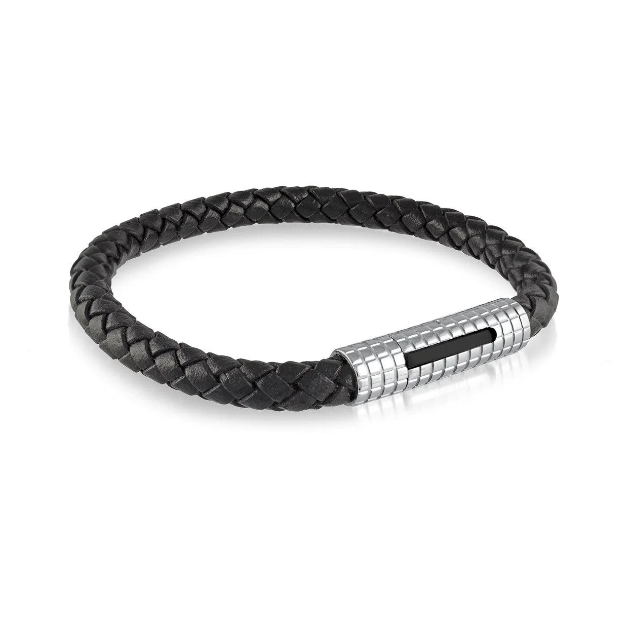 DESIGN BLACK-LEATHER BRACELET