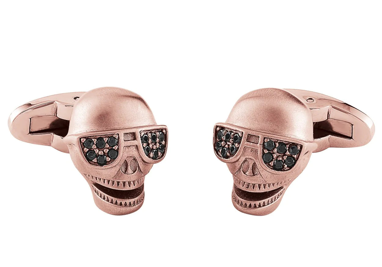SKULLSHINE CUFFLINKS BLACK GUNMETAL
