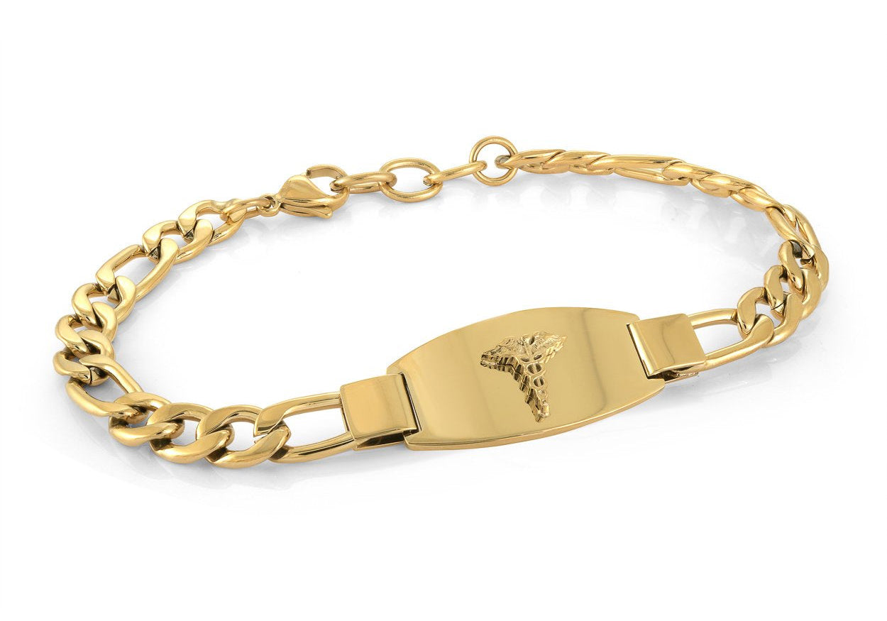 Medical Bracelet Figaro Link Ladies