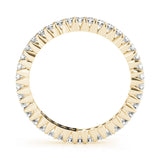 Round Shape Eternity Gold Band -Mic Slim